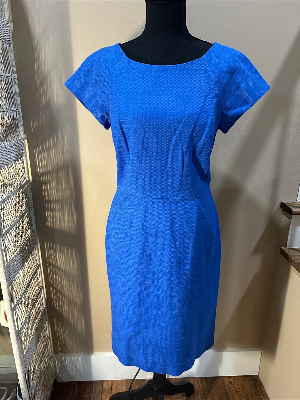J Crew ladies 6 Classic Sheath Dress in Royal Blue